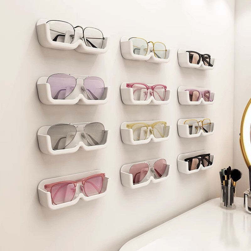 Glasses storage box, myopia glasses, presbyopia glasses, sunglasses storage rack, wall mounted, non perforated wall decoration