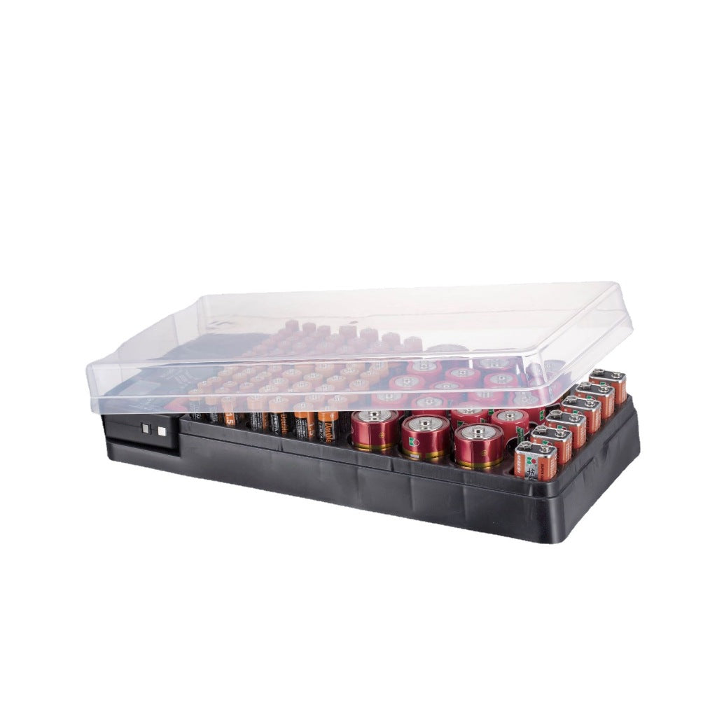 battery capacity test box battery storage box AAA/AA battery C-type D-type battery 9V battery flat panel battery storage box 93 large capacity