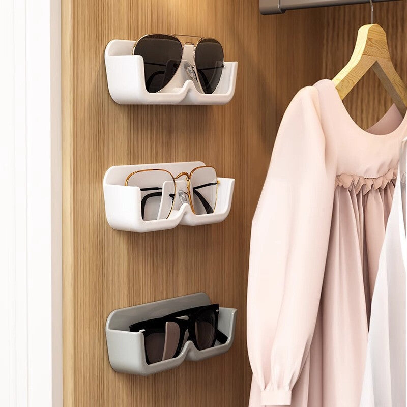 Glasses storage box, myopia glasses, presbyopia glasses, sunglasses storage rack, wall mounted, non perforated wall decoration